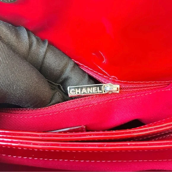 Chanel Mademoiselle Red Patent Leather Shoulder Bag - Vintage and EUC! - Picture 12 of 17